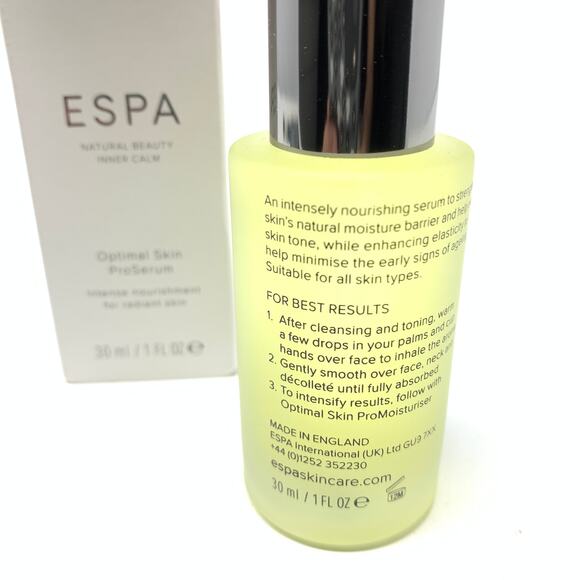 Espa Optimal Skin ProSerum All Skin Types Intense Nourishment For Radiant Skin - Picture 6 of 6